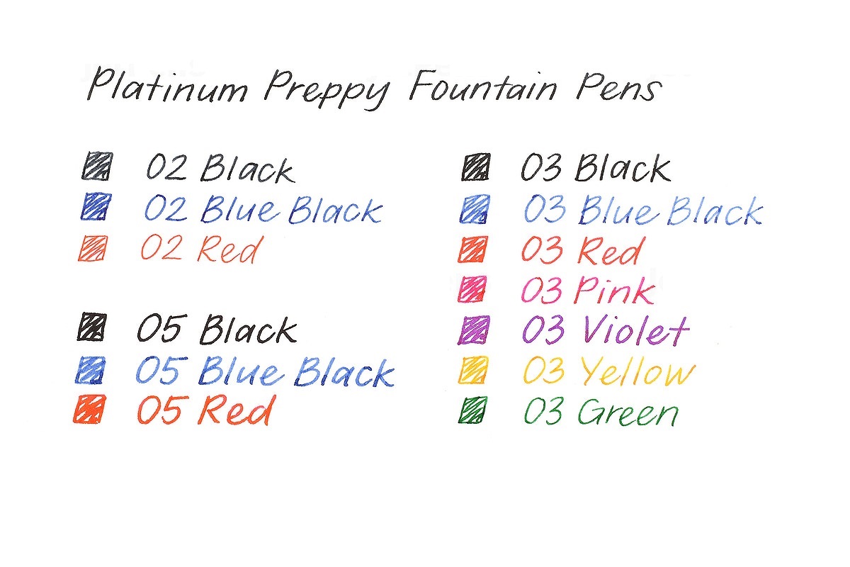 Bút máy Platinum Preppy  - 03 Fine Nib - Màu đen (Black)