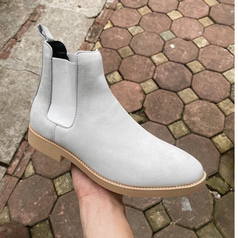 Giày Bốt nam,Chealsea Boots classic nhiều màu cổ chun da bò lộn đế cao, bốt nam cổ cao phong cách thời trang lịch lãm