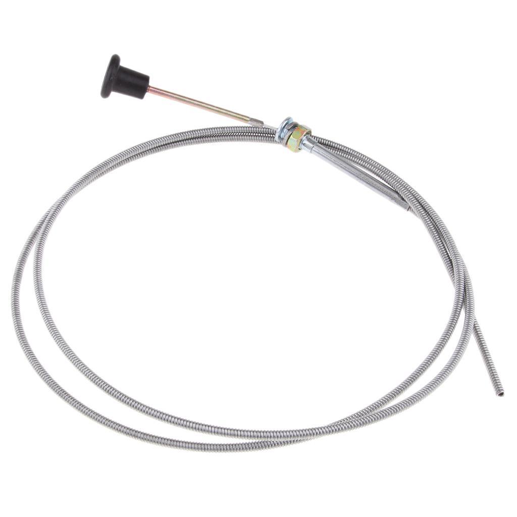 2x Universal Push Pull Choke Throttle Cable 60" Conduit Length Tractor Mower