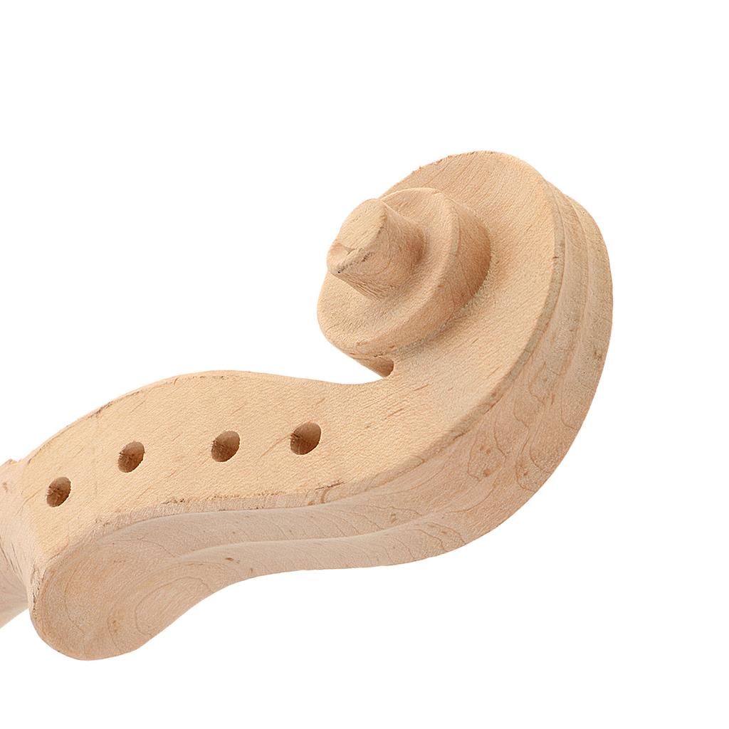 Sunnimix Chưa Hoàn Thành Headstock PEG Lỗ Cổ Phong W/Gỗ Mun Ván Trượt Ngón Tay Ngòi Thường Đặt Cho 4/4 Vĩ Cầm