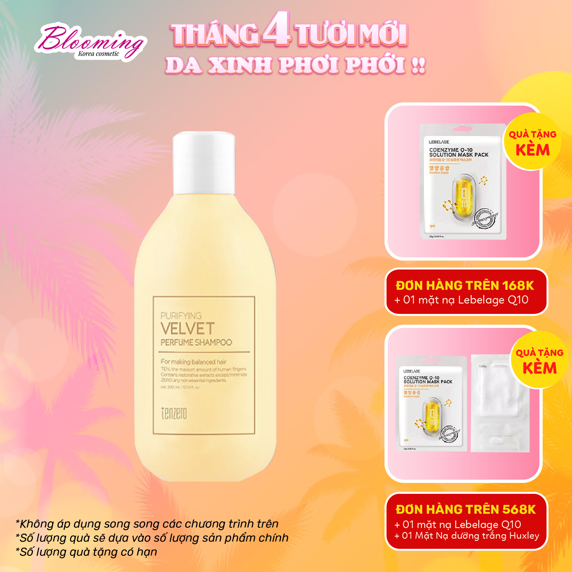 (09/2025) Dầu gội dưỡng tóc hương nước hoa mềm mượt Tenzero Purifying Perfume Shampoo 300ml