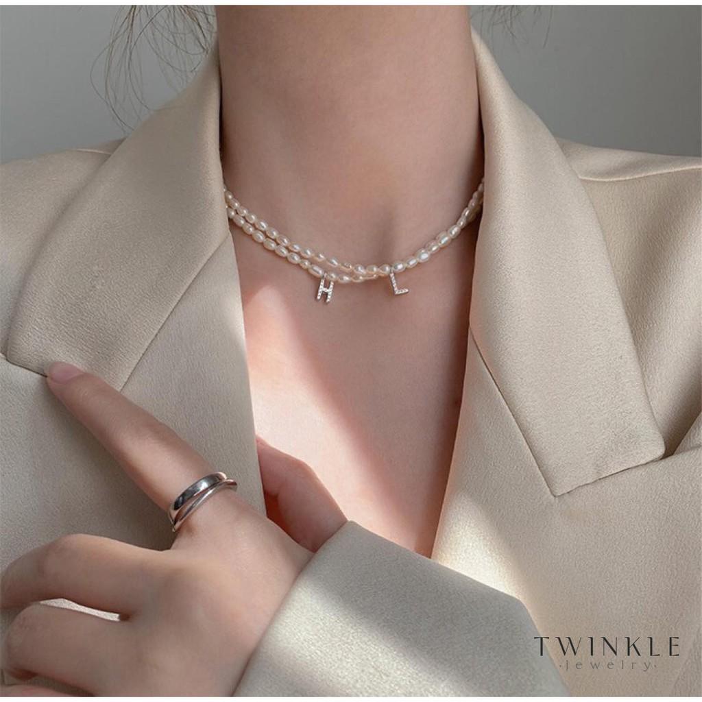 Dây chuyền nữ Mix chữ - Vòng cổ bạc nữ - Phụ kiện trang sức Twinkle Jewelry DC0018