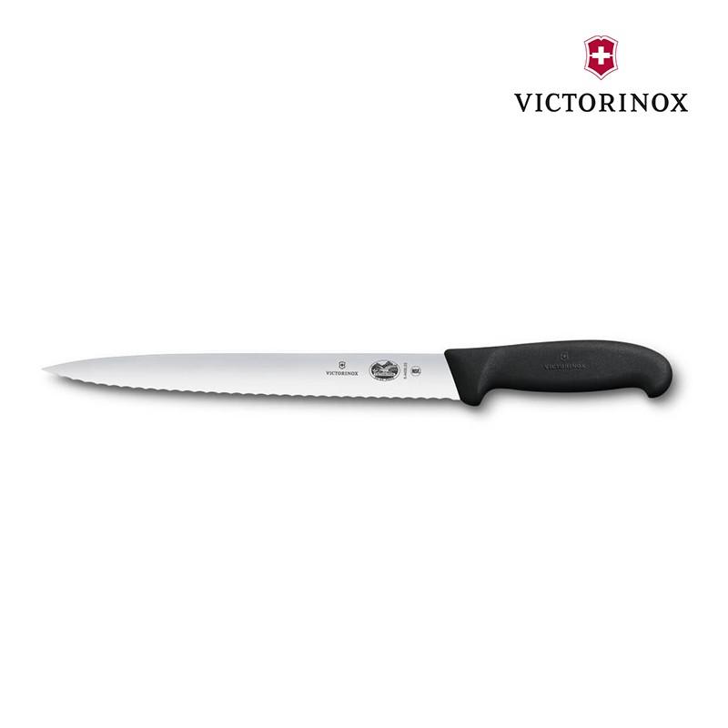 Dụng cụ làm bếp Victorinox 5.4433.25 cán đen, lưỡi răng cưa dài 25cm