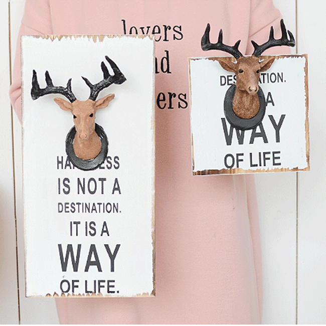 bảng gỗ đầu hươu