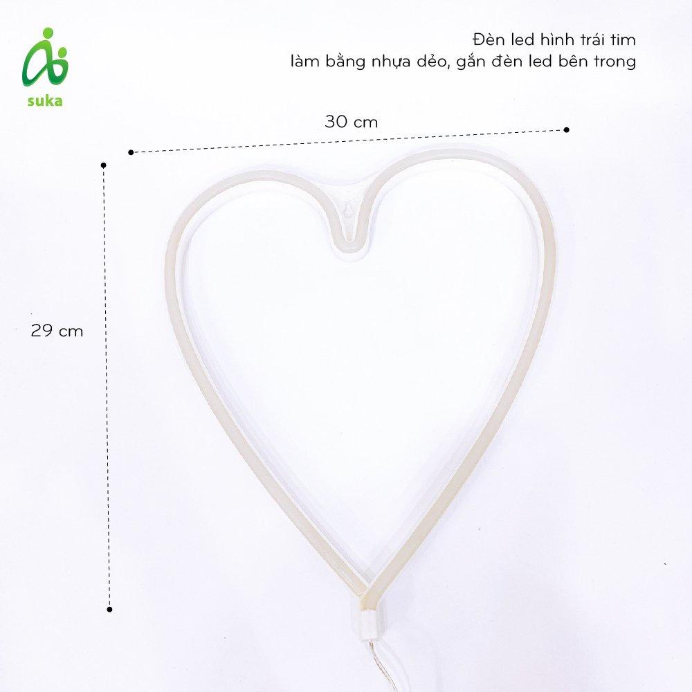 Đèn led Trái tim Neon light, trang trí, sự kiện,dercor ,làm đẹp không gian phòng SK