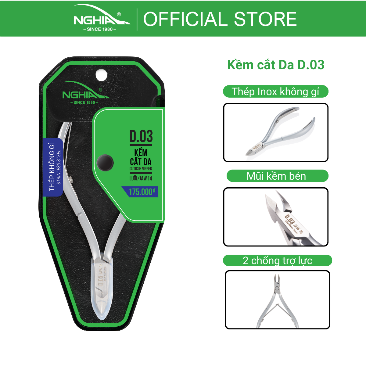Kềm cắt da thép không gỉ D-03 (14)