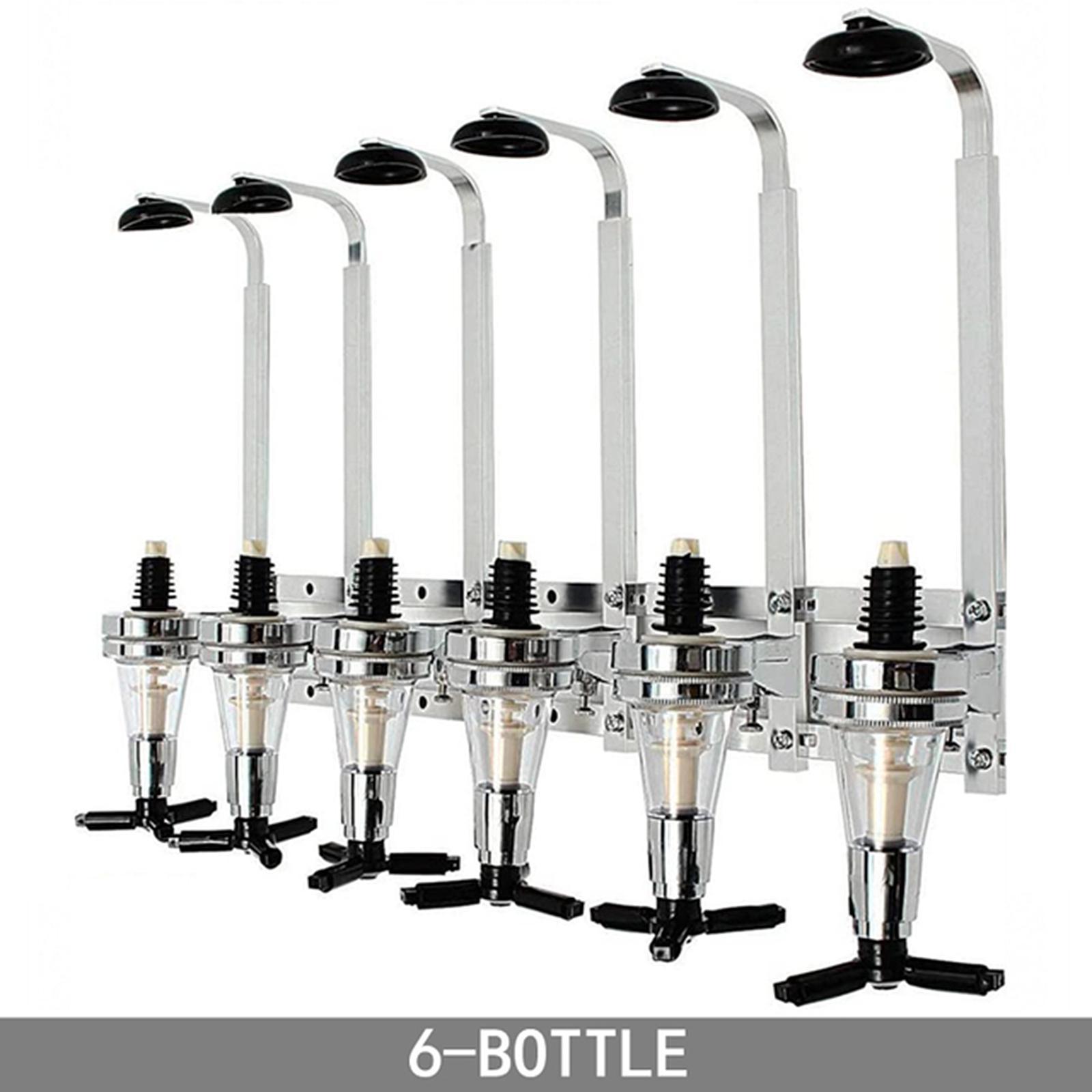 6 Bottle Liquor Dispenser Drink Dispenser for Cocktails Shots Party Kitchen