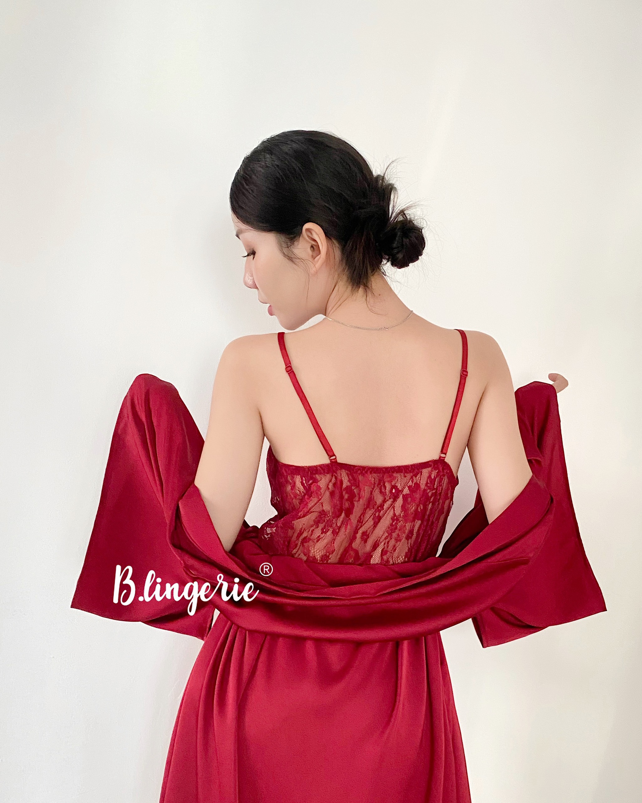 Váy Ngủ Ren Hoa Văn Sexy (Không kèm áo choàng) - B.Lingerie