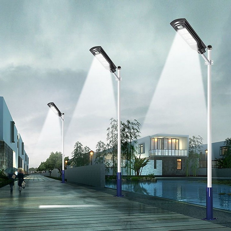 Đèn LED Năng Lượng Mặt Trời Chiếu Sáng Đường Phố Street Light Solar Có Điều Khiển Chống Nước Thay Thế Bóng Đèn Truyền Thống Độ Bền Cao
