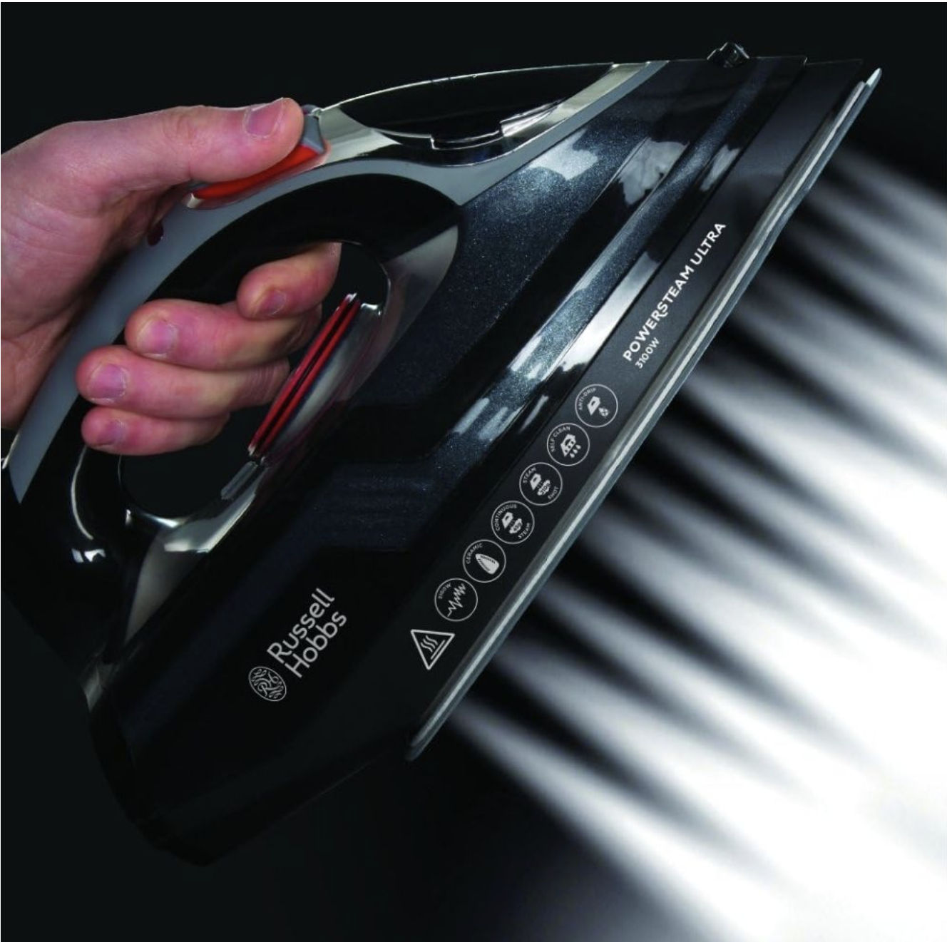 Bàn ủi hơi nước Russell Hobbs Powersteam Ultra 20630-56 3100W Ngăn Chứa Nước 350ml Màu Đen - Hàng Nhập khẩu Chính Hãng