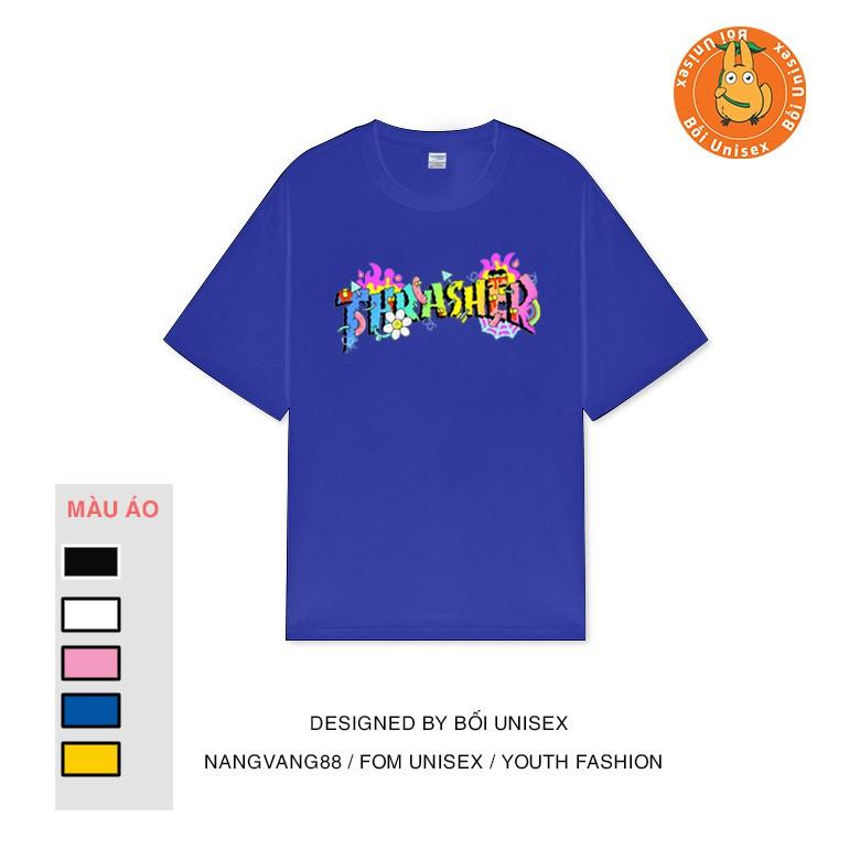 Áo Thun Tay Lỡ THRASHER Phong Cách Ngộ Nghĩnh Bối Unisex