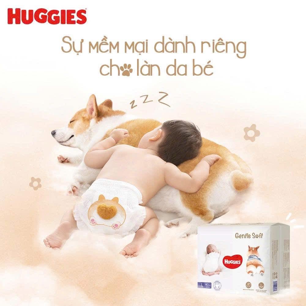 Tã bỉm QUẦN Huggies Gentle Soft - Corgi miếng êm mềm nâng niu làn da bé Size XL34 miếng
