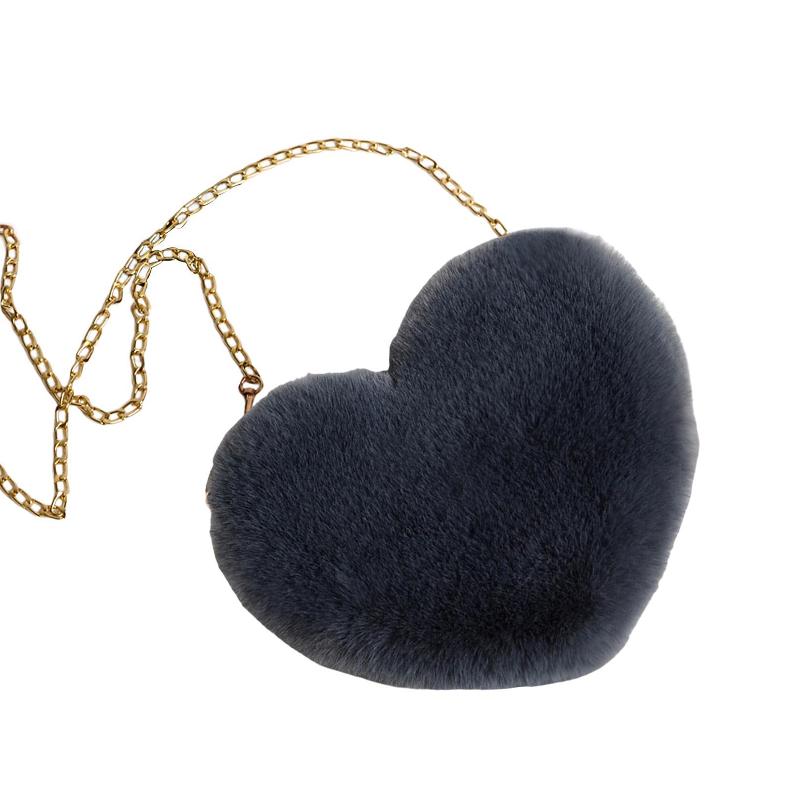 Fashion Heart Shape Shoulder Bag Women Crossbody with Chain for Girls Party