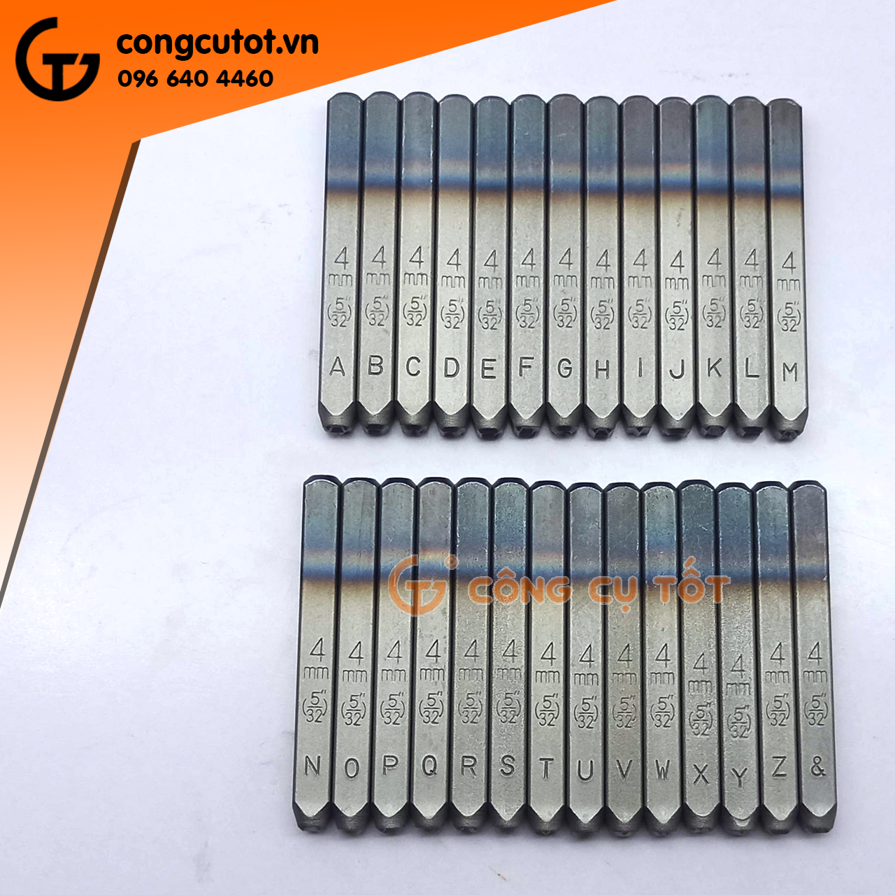 Bộ đóng chữ xuôi TOP 4mm