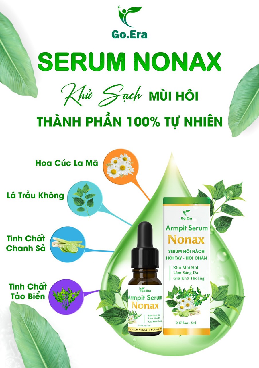 Serum Khử Mùi Cơ Thể Nonax Giảm Hôi Tay, Hôi Chân,Giảm Thâm Nách 5ML