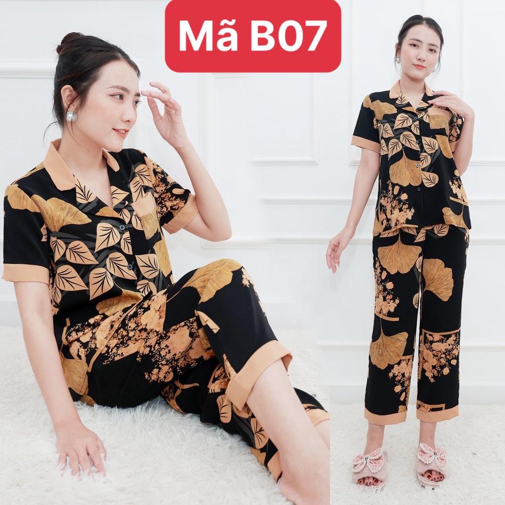 Bộ đồ ngủ lụa pyjama nữ quần dài, chất lụa cao cấp Loại 1, Đồ mặc ở nhà Kiểu Pijama thoải mái trẻ trung có đủ size