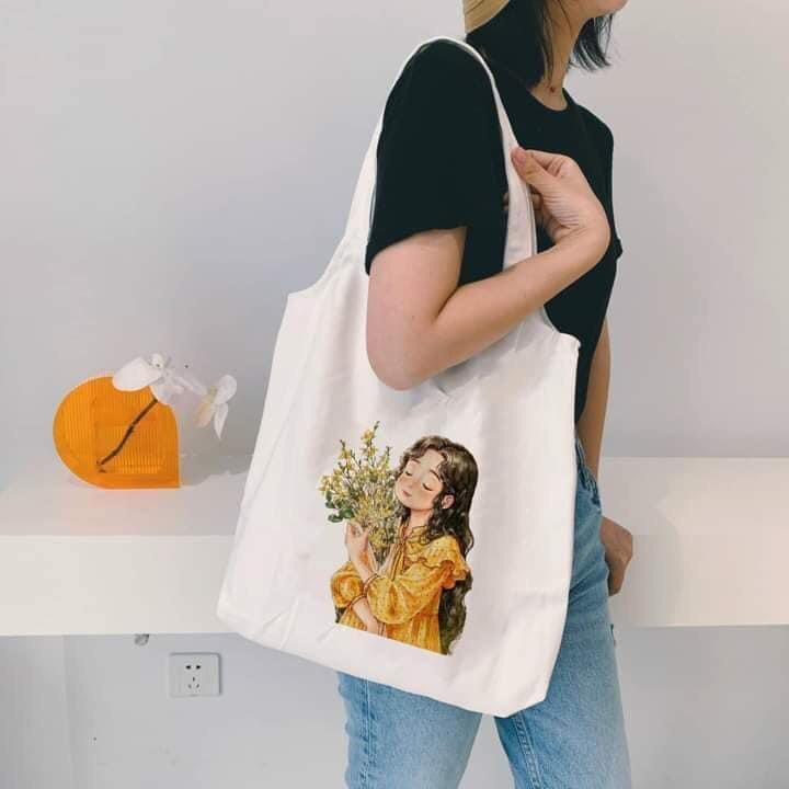 100 mẫu hot nhất Túi Tote Vải canvas Đẹp Cực Hot có khóa miệng