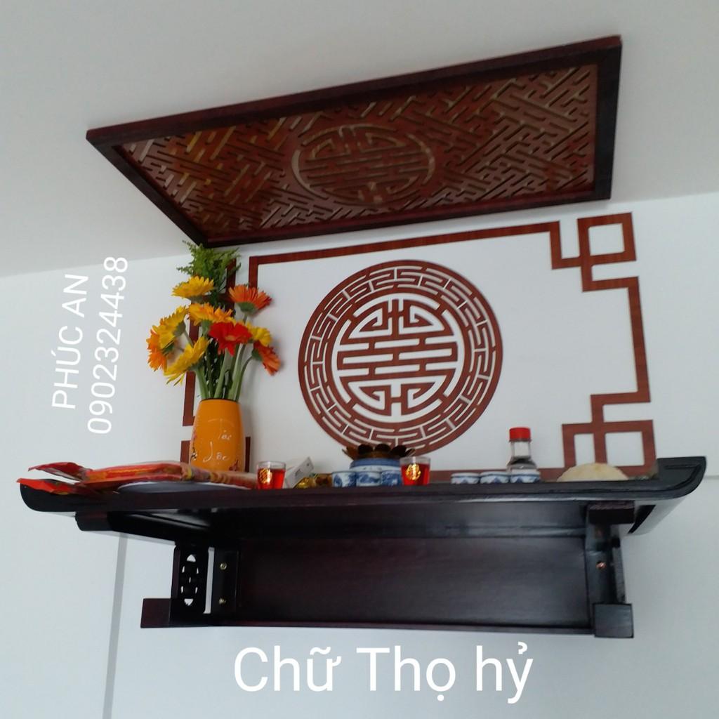 Ốp tròn bàn thờ treo tường, tủ thờ gia tiên, án gian trang trí không gian thờ cúng