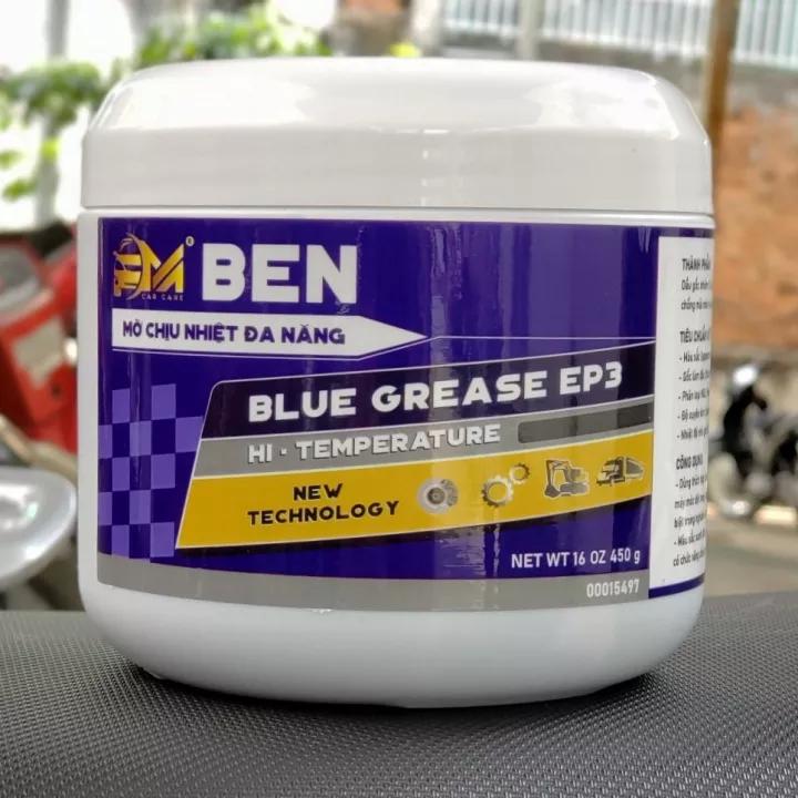 MỠ XANH ĐEN CHỊU NHIỆT BEN BLUE GREASE EP3 450GR CHỊU NHIỆT 260 ĐỘ