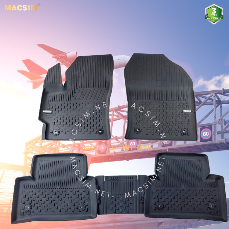 Thảm lót sàn xe ô tô TPE Silicon Toyota Cross thương hiệu Macsim