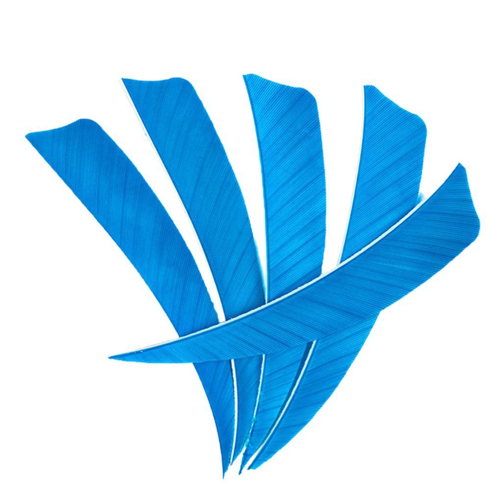 2-6pack 12 Pieces 4 Inch Archery Arrow Feathers Fletchings Vanes Light Blue