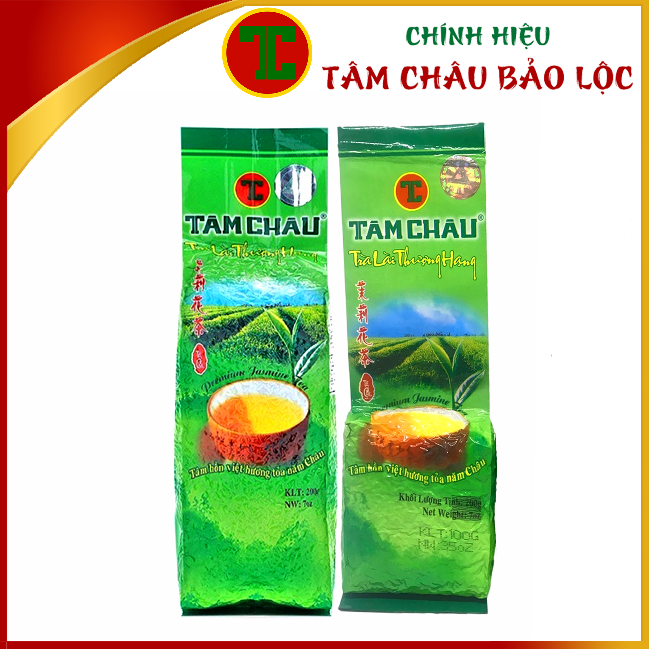 Trà Lài Cao Cấp Bao Nhôm 100Gr/200Gr - Chính hiệu TÂM CHÂU BẢO LỘC