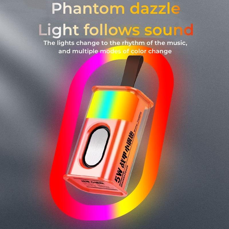 Loa Bluetooth không dây cơ học D22 trong suốt Loa siêu trầm súng thép nhỏ TWS Âm thanh vòm 3D Cuộc gọi rảnh tay sáng tạo Màu sắc: D22orange