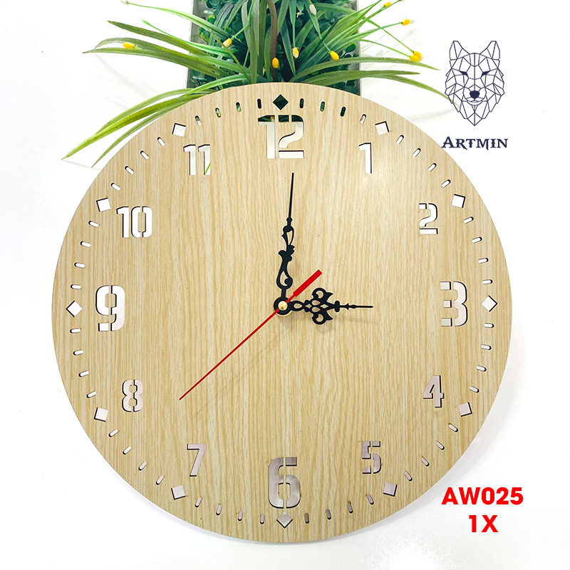 AW025 - Đồng Hồ Gỗ Treo Tường – Décor Trang Trí New Design
