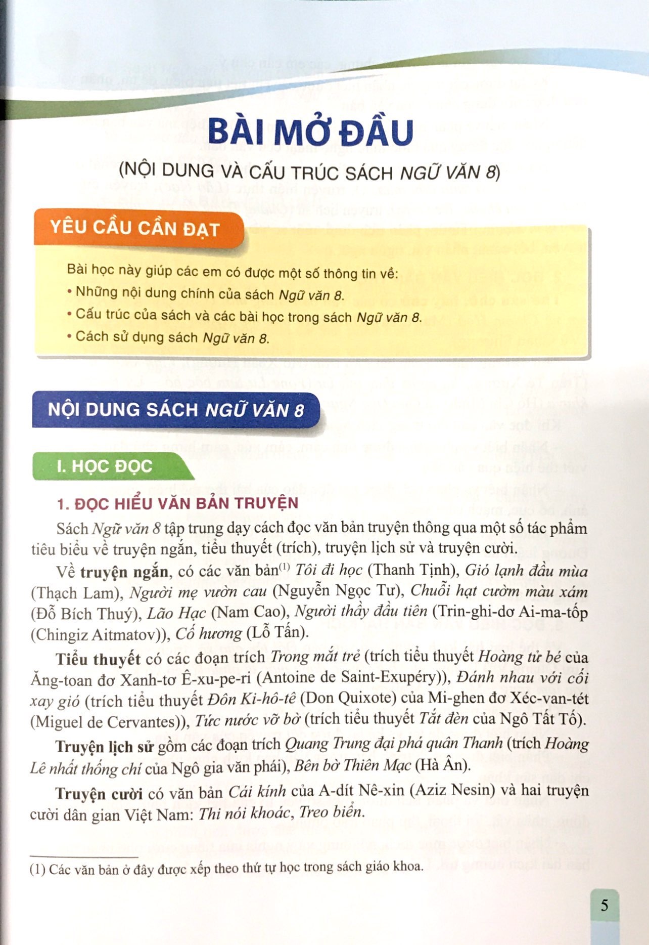 Sách Ngữ Văn Lớp 8 Tập 1 - Bộ Cánh Diều