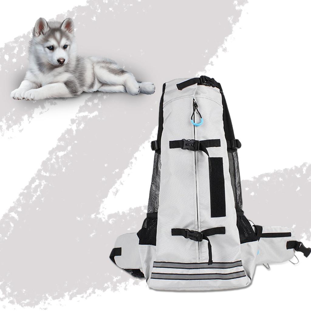 Medium Dog Carrier Backpack Pet Carrier Packsack, Breathable Hands-Free Corgi Bulldog Travel Bag for Walking Hiking Bike Motorcycle