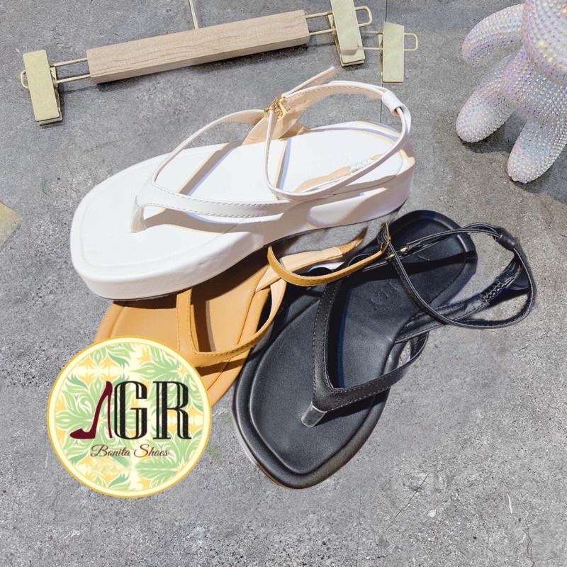 Sandal xuồng kẹp dây da khoá gài cao 3 cm