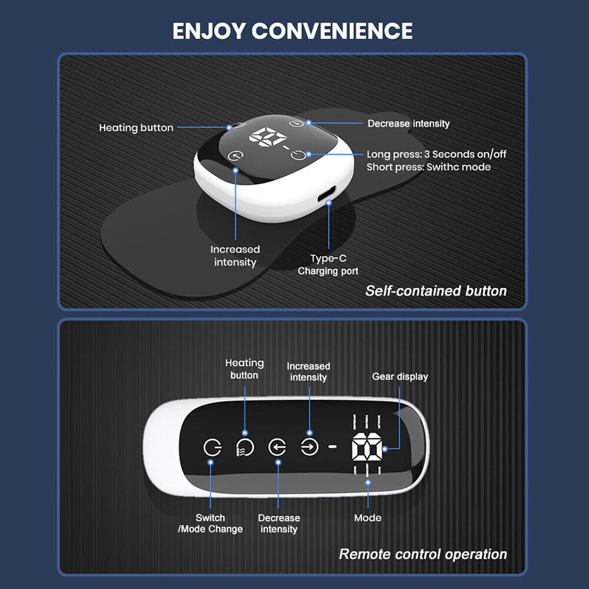 Máy massage cổ mini Portable Electric Neck Massager Cervical EMS