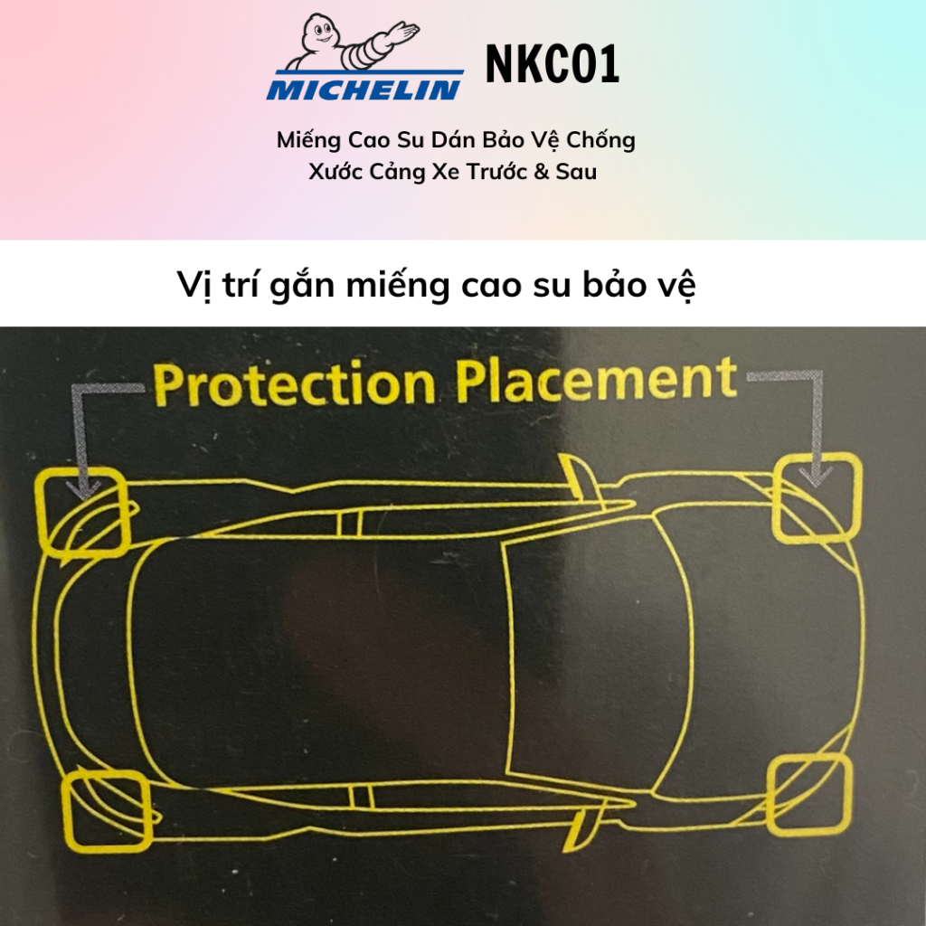 Miếng Cao Su Dán Bảo Vệ Chống Xước Cảng Xe Trước &amp; Sau/Viền cửa &amp; gương cánh xe hơi Michelin - Viền cửa &amp; gương cánh xe hơi