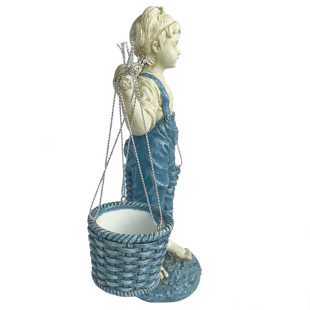 Little Statue Figurines Sculpture Lawn Planter Flower Yard Art