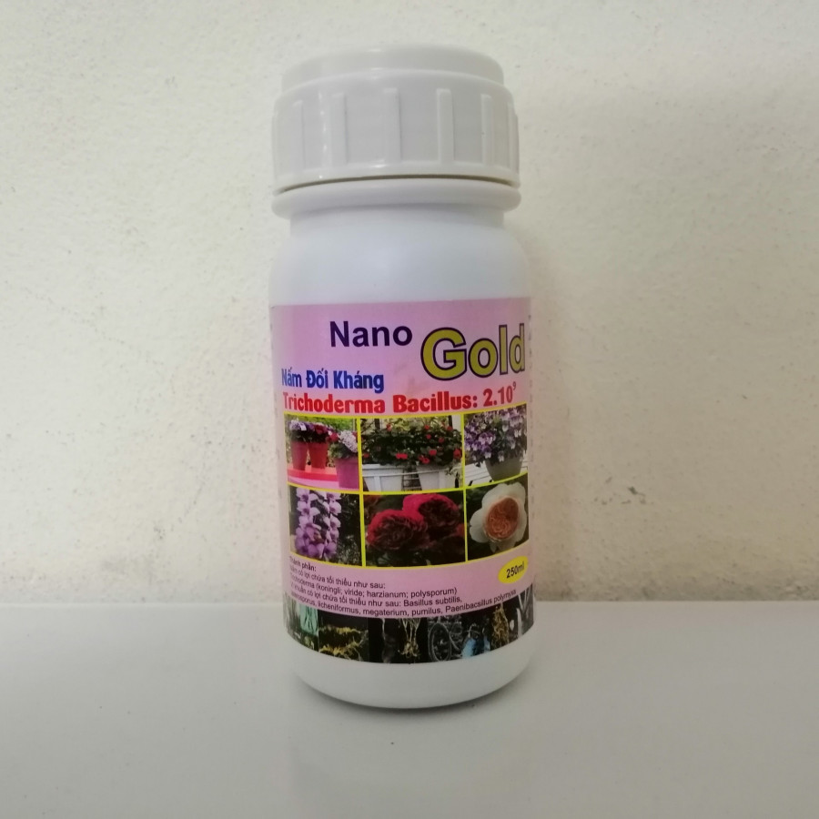NANO GOLD NẤM ĐỐI KHÁNG 250ML TRICHODERMA BACILLUS: 2.10^9
