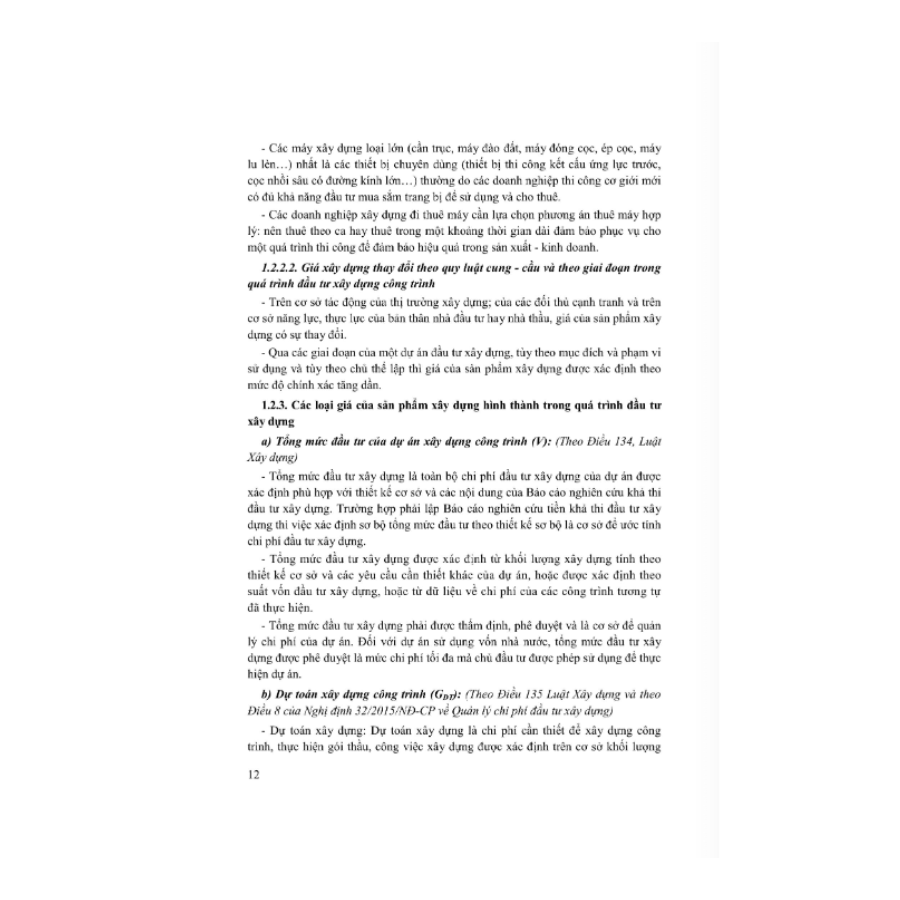 Định Giá Sản Phẩm Xây Dựng