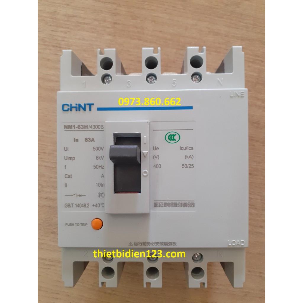 APTOMAT CHINT MCCB 3P/4P 63A - NM1-63S - Attomat khối 3 pha 63A