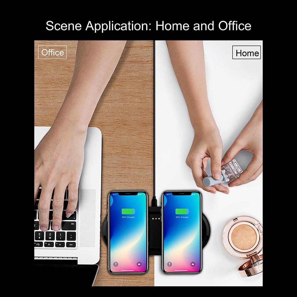 Bộ sạc không dây X263 sạc đôi điện thoại di động sạc nhanh 10W