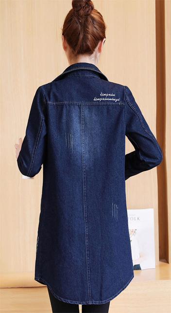 ÁO KHOÁC JEAN THÊU CHỨ LƯNG AK606AK