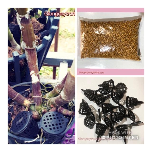 COMBO- 500gr PHÂN TAN CHẬM HẠT VÀNG + 50 RỌ ĐỰNG PHÂN TAN CHẬM