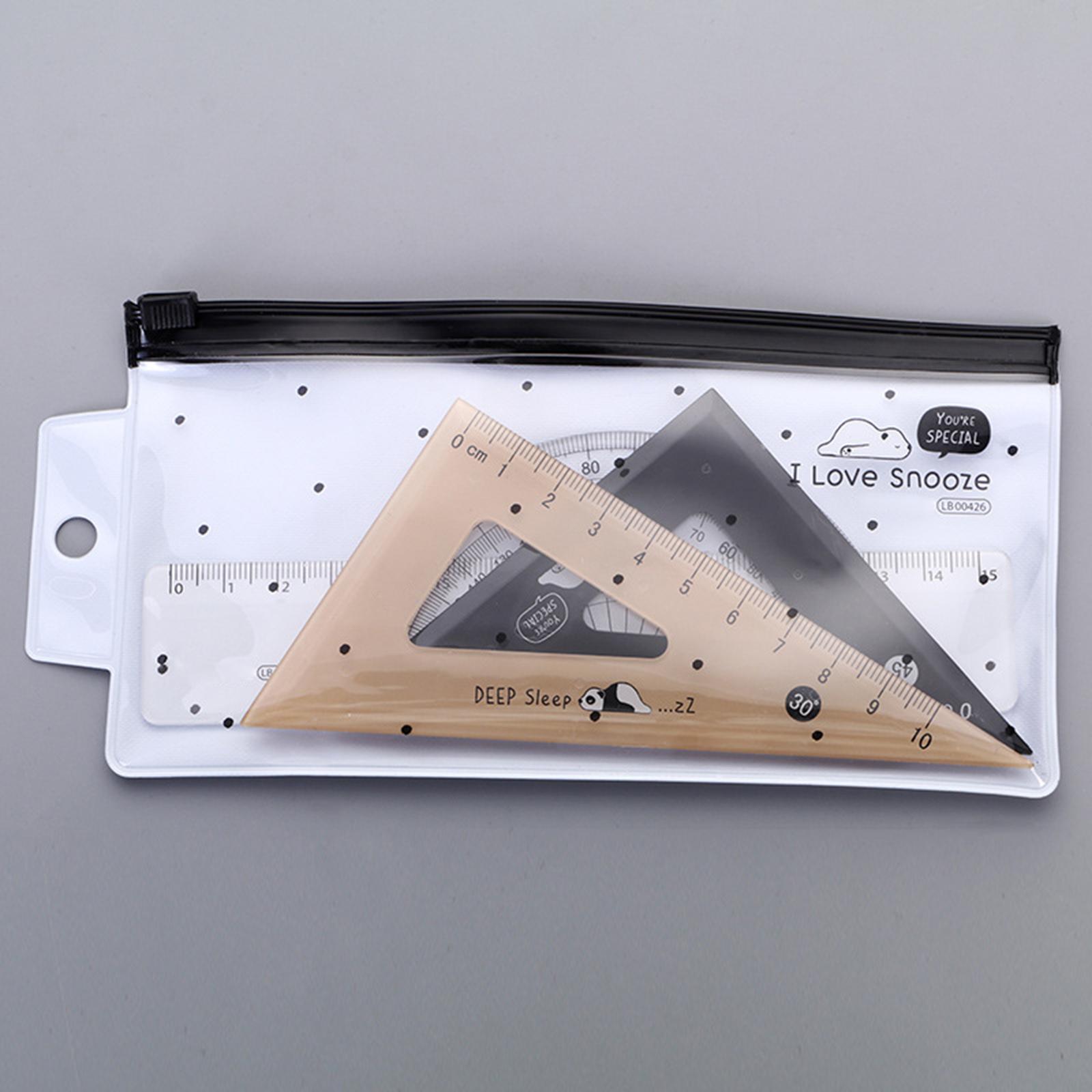 4x Geometry Math Ruler Measuring Tool Office Architects