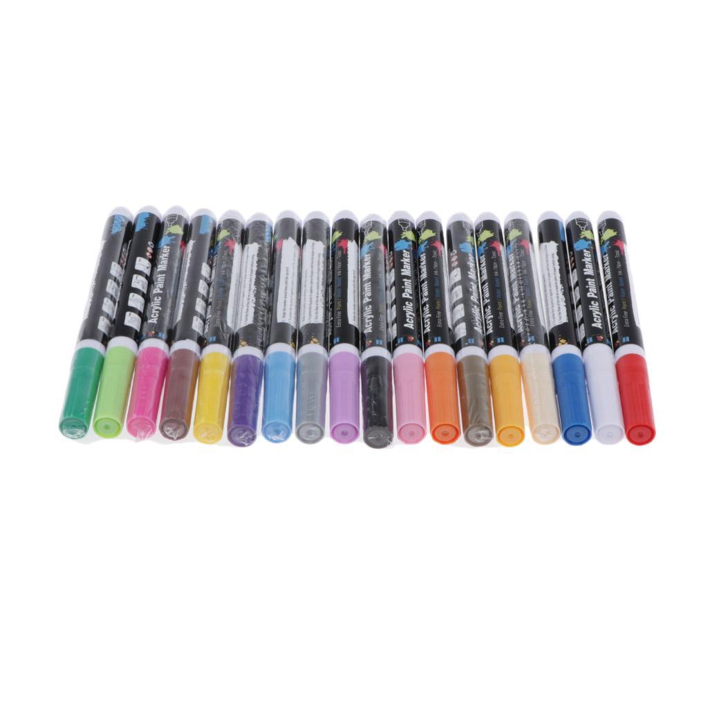 Paint Pens - Premium Acrylic Paint Pens & Rock Painting Kit for Painting Rocks, Glass, Ceramic, Porcelain. Permanent Oil Based Waterproof Markers