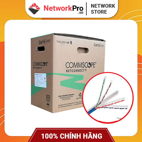 Thùng Cáp Mạng Cat6 UTP Commscope Không Chống Nhiễu 305m - Hàng Chính Hãng