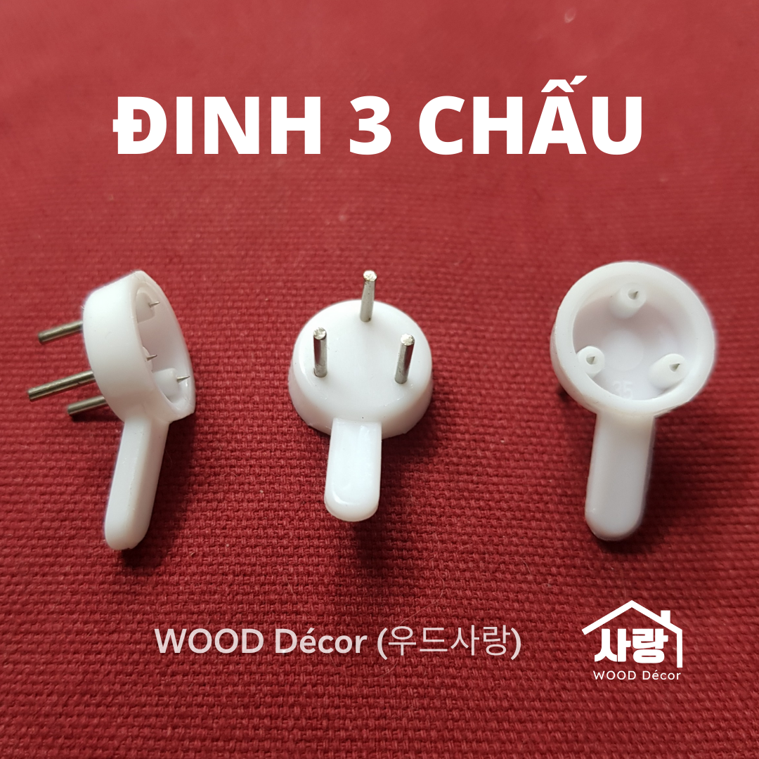 COMBO 2 đinh ba chân gắn tường, treo ảnh, kệ không cần khoan lỗ