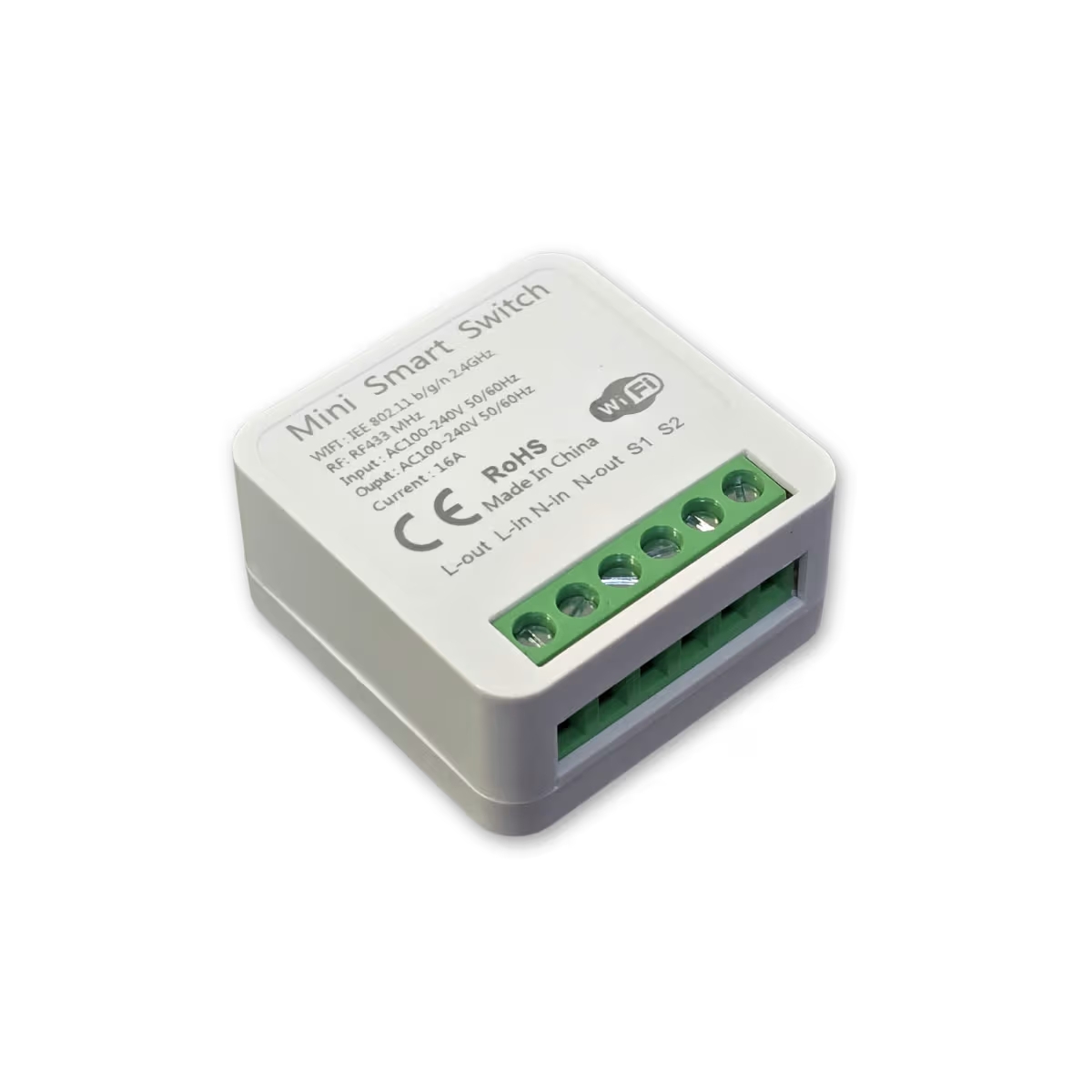 Công tắc thông minh Mini Smart Switch Wifi + RF 433MHz (16A)