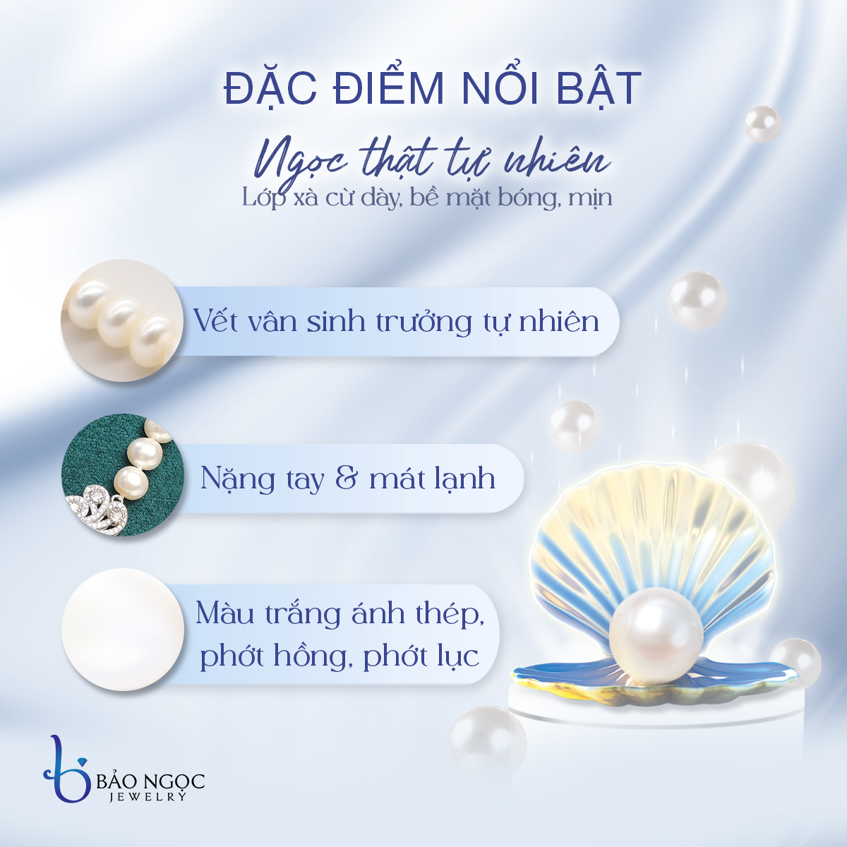 Chuỗi Ngọc Trai, Vòng Cổ Ngọc Trai Nước Ngọt Tự Nhiên Nữ Hoàng Sắc Đẹp, Vòng Ngọc Trai Nước Ngọt Hạt Tròn 10ly - DB1825 - Bảo Ngọc Jewelry