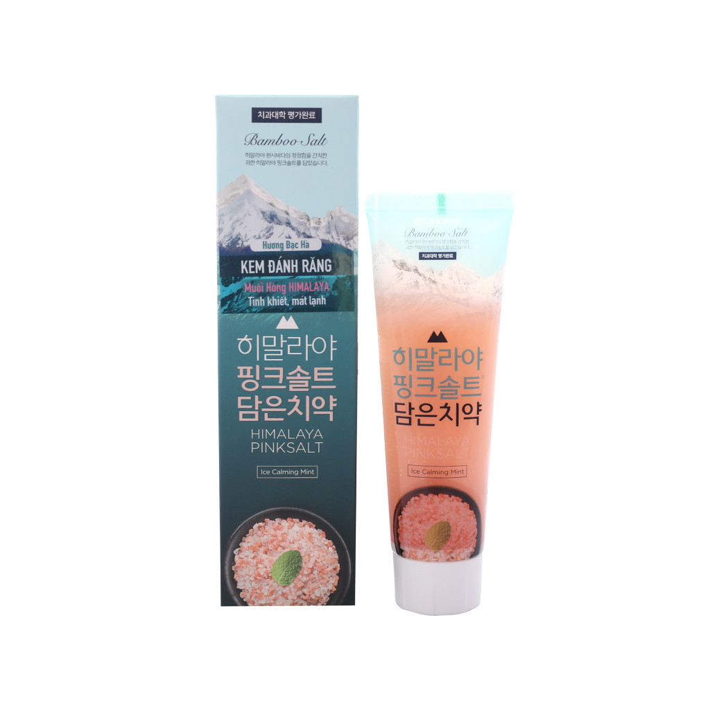 Kem Đánh Răng Bamboo Salt Himalaya Pinksalt Bạc Hà Mát Lạnh 100g