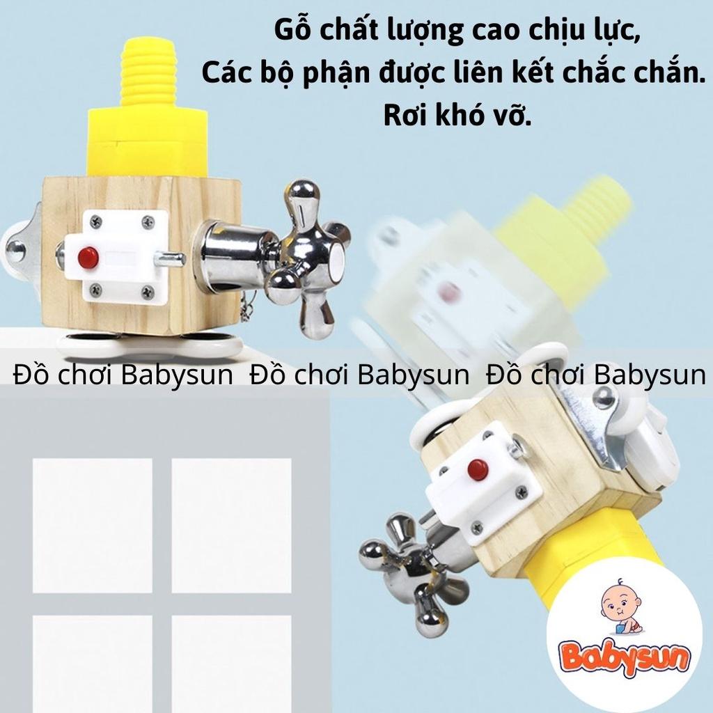 Hộp bận rộn 6in1 busy cube- giáo cụ Montessori đồ chơi thông minh cho bé rèn luyện vận động