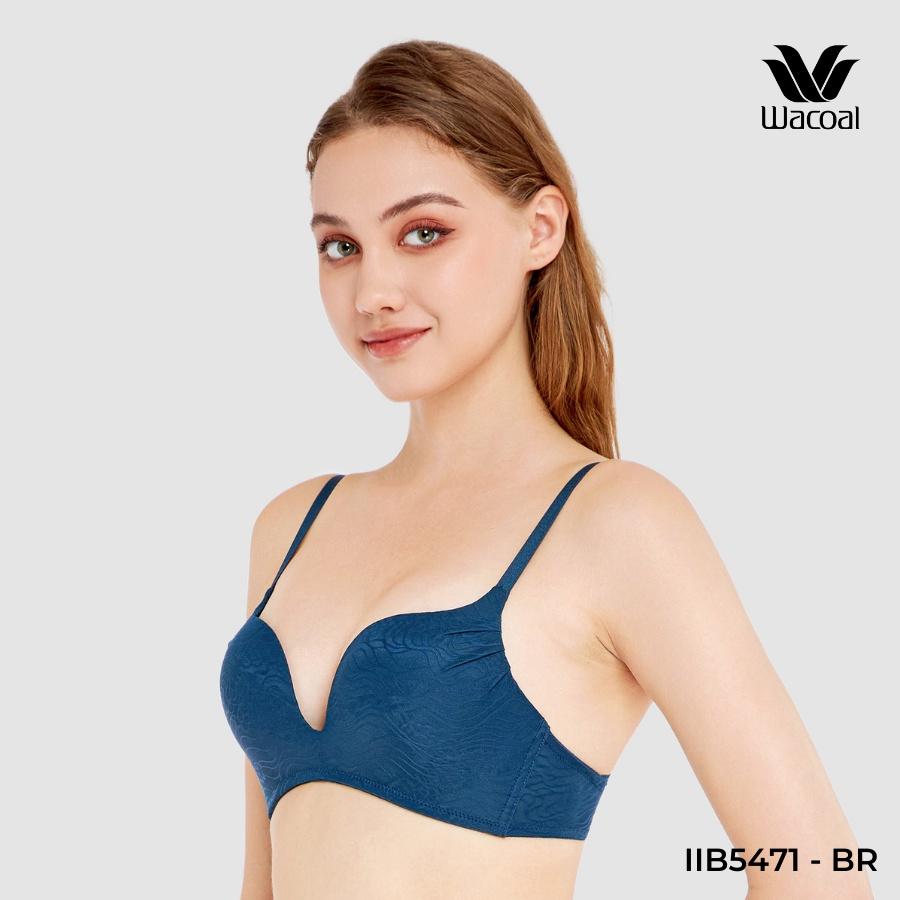 Áo lót Wacoal không gọng, nâng nhẹ, ren lưới, mút đúc 2cm, dây liền IIB5471