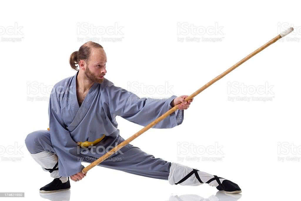 Gậy Wushu Có Da - Gỗ Bạch Lạp - Dành cho Trẻ Em ( Gậy Đầu To Đầu Nhỏ)